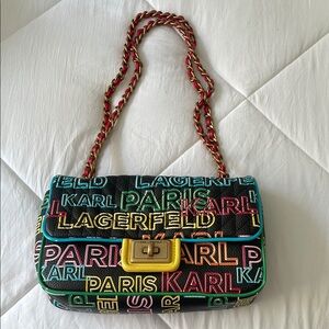Karl Lagerfeld Multicolor Chain Shoulder Bag